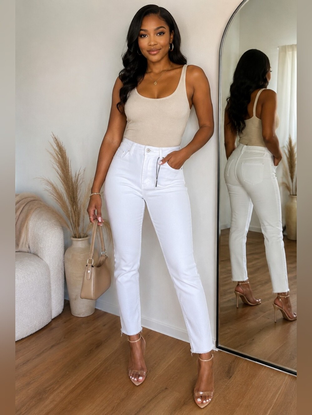 BEE & CECI White Designer Jeans, Size 5
